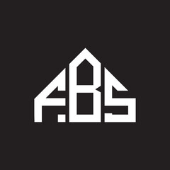 FBS letter logo design on black background. FBS creative initials letter logo concept. FBS letter design.