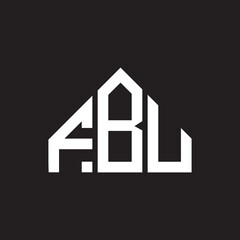FBU letter logo design on black background. FBU creative initials letter logo concept. FBU letter design.