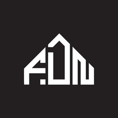 FDN letter logo design on black background. FDN creative initials letter logo concept. FDN letter design.