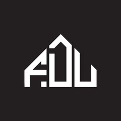 FDU letter logo design on black background. FDU creative initials letter logo concept. FDU letter design.