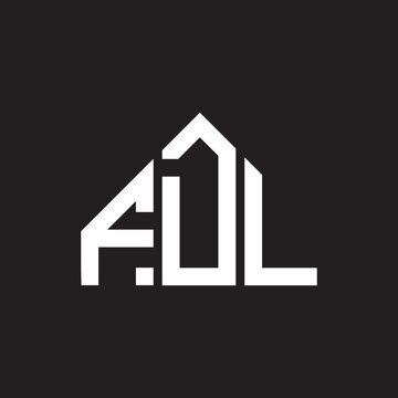 FDL letter logo design on black background. FDL creative initials letter logo concept. FDL letter design.