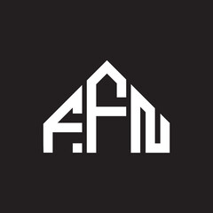 FFN letter logo design on black background. FFN creative initials letter logo concept. FFN letter design.