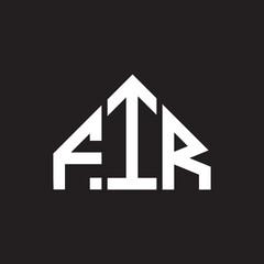 FIR letter logo design on black background. FIR creative initials letter logo concept. FIR letter design.