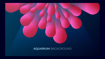 aquarium background with anemone on top and lights like in the sea