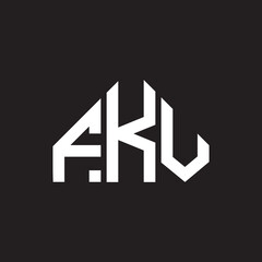 FKV letter logo design on black background. FKV creative initials letter logo concept. FKV letter design.