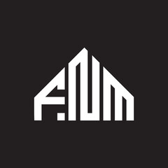 FNM letter logo design on black background. FNM creative initials letter logo concept. FNM letter design.