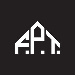 FPT letter logo design on black background. FPT creative initials letter logo concept. FPT letter design.