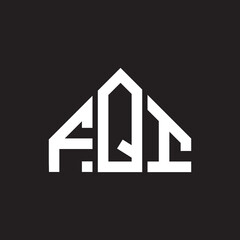 FQI letter logo design on black background. FQI creative initials letter logo concept. FQI letter design.