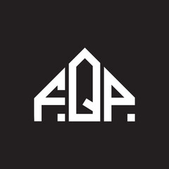 FQP letter logo design on black background. FQP creative initials letter logo concept. FQP letter design.