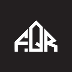 FQR letter logo design on black background. FQR creative initials letter logo concept. FQR letter design.