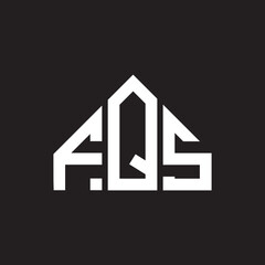 FQS letter logo design on black background. FQS creative initials letter logo concept. FQS letter design.