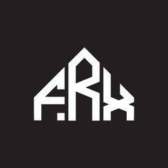 FRX letter logo design on black background. FRX creative initials letter logo concept. FRX letter design.