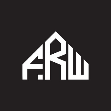 FRW letter logo design on black background. FRW creative initials letter logo concept. FRW letter design.