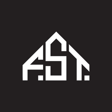 FST letter logo design on black background. FST creative initials letter logo concept. FST letter design.
