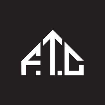 FTC letter logo design on black background. FTC creative initials letter logo concept. FTC letter design.