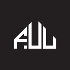 FUU letter logo design on black background. FUU creative initials letter logo concept. FUU letter design.