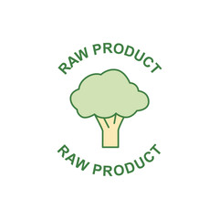 Raw food label icon  in black flat glyph, filled style isolated on white background