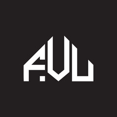 FVU letter logo design on black background. FVU creative initials letter logo concept. FVU letter design.