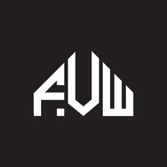 FVW letter logo design on black background. FVW creative initials letter logo concept. FVW letter design.