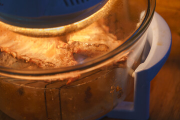 Grilling barbeque rib pork