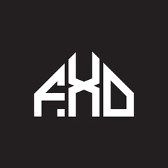 FXO letter logo design on black background. FXO creative initials letter logo concept. FXO letter design.
