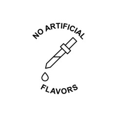 No artificial flavors Label icon in black line style icon, style isolated on white background