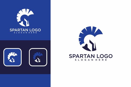 Abstract spartan logo design