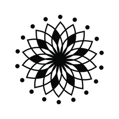 Lotuses. Collection of lotus flowers for a logo. Black white vector illustration. Tattoo. Isolated on a blank background which can be edited and changed colors.