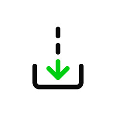 Download, information backup. Pixel perfect, editable stroke icon