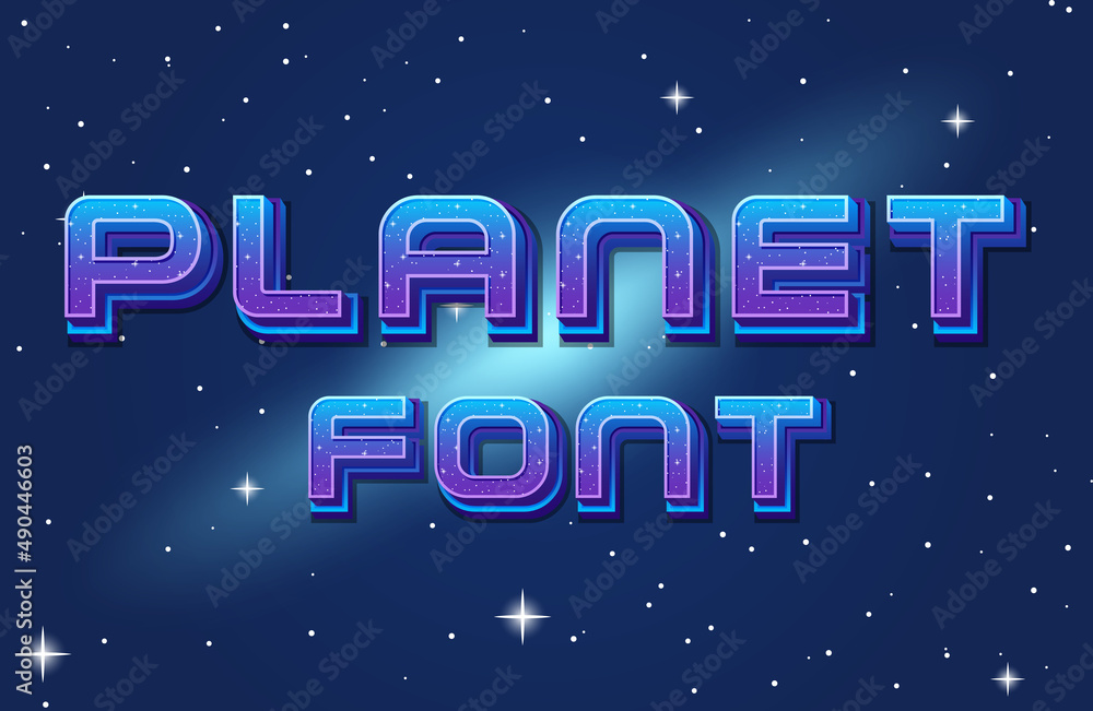 Canvas Prints galaxy font logo on space background