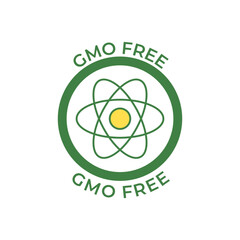 Gmo free label icon in color icon, isolated on white background  - obrazy, fototapety, plakaty