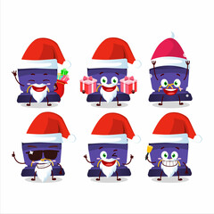 Santa Claus emoticons with purple ring box cartoon character