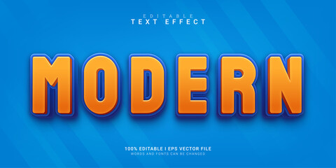 modern text cartoon, editable text effect