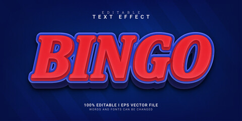 bingo 3d style text effect