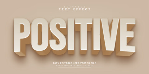 positief teksteffect in 3D-stijl