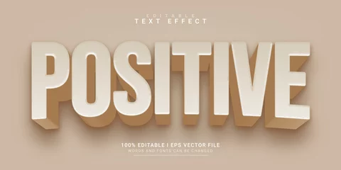 Papier Peint photo Typographie positive effet de texte de style 3d positif
