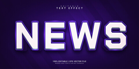 news text, 3d editable text effect