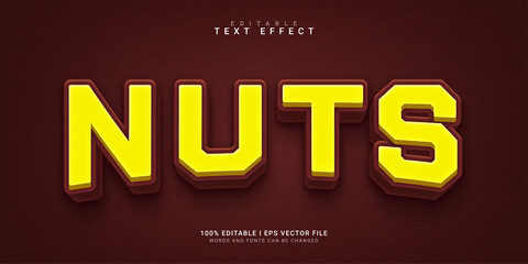 nuts text, editable text effect