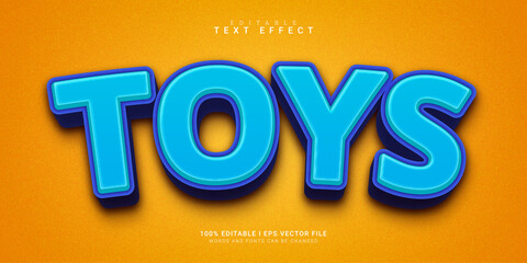 toys cartoon 3d text style effect