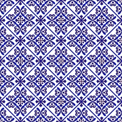 Floral pattern blue and white