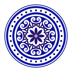 floral round element