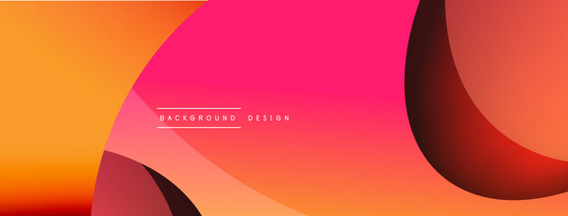 Fototapeta premium Creative geometric wallpaper. Minimal abstract background. Circle and wave composition vector illustration for wallpaper banner background or landing page