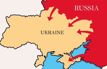russian invasion of ukraine - obrazy, fototapety, plakaty