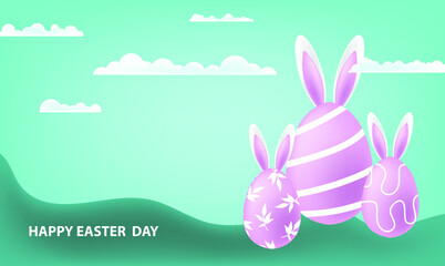 wallpaper happy easter egg rabbit pattern set background vector cartoon logo drawing old icon layout