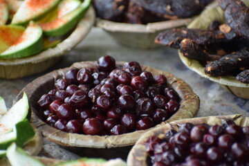 red and black olives