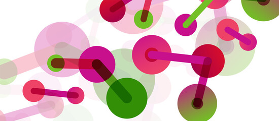 Abstract background. Round dots connected by lines. Trendy techno business template for wallpaper, banner, background or landing