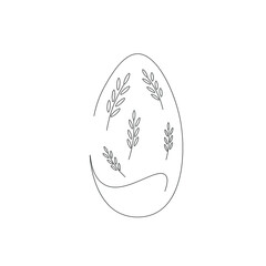 Easter background with egg vector illustration