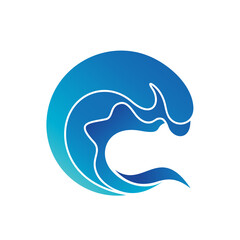 Waves Abstract Logo Template vector