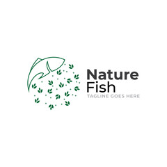 Fish Logo Template. Sealife Vector Design. Fishing Illustration