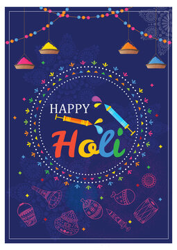 Happy Holi, Vector art design
